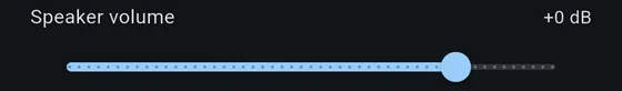 The speaker volume slider at +0 dB.